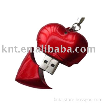 lovely heart shape new style usb flash drive--No. 10